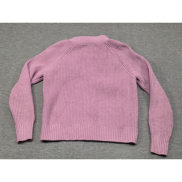 Old Navy Womens XS Mauve Pink Ribbed Shaker Knit V-Neck Button Front Cardigan - Picture 7 of 10